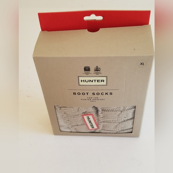 NIB Hunter Boot Socks Cable Gray Size XL Men's 10-12 Women's 11-13 - Picture 10 of 10